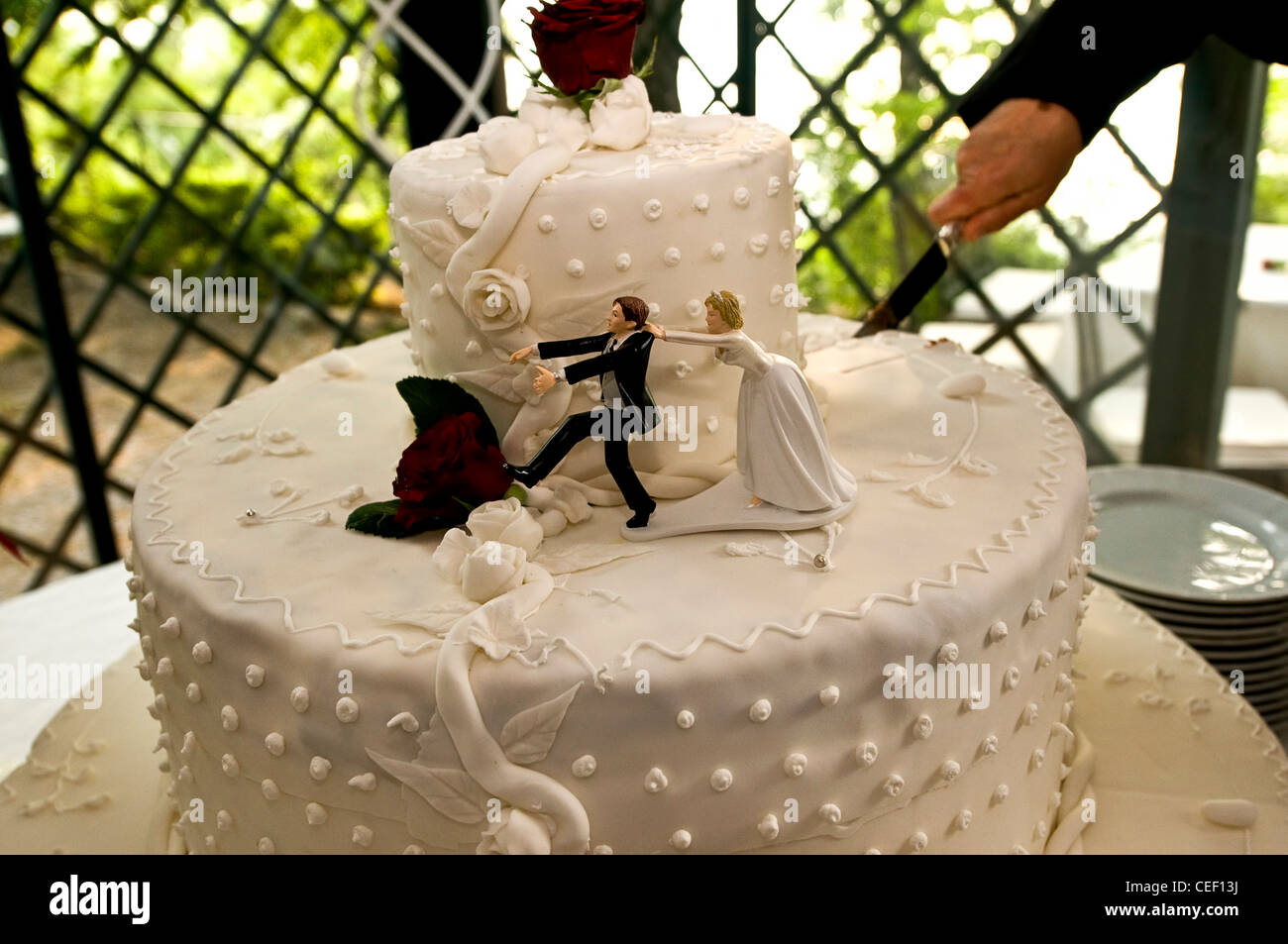 Adorno de torta de boda Fotografía de stock - Alamy