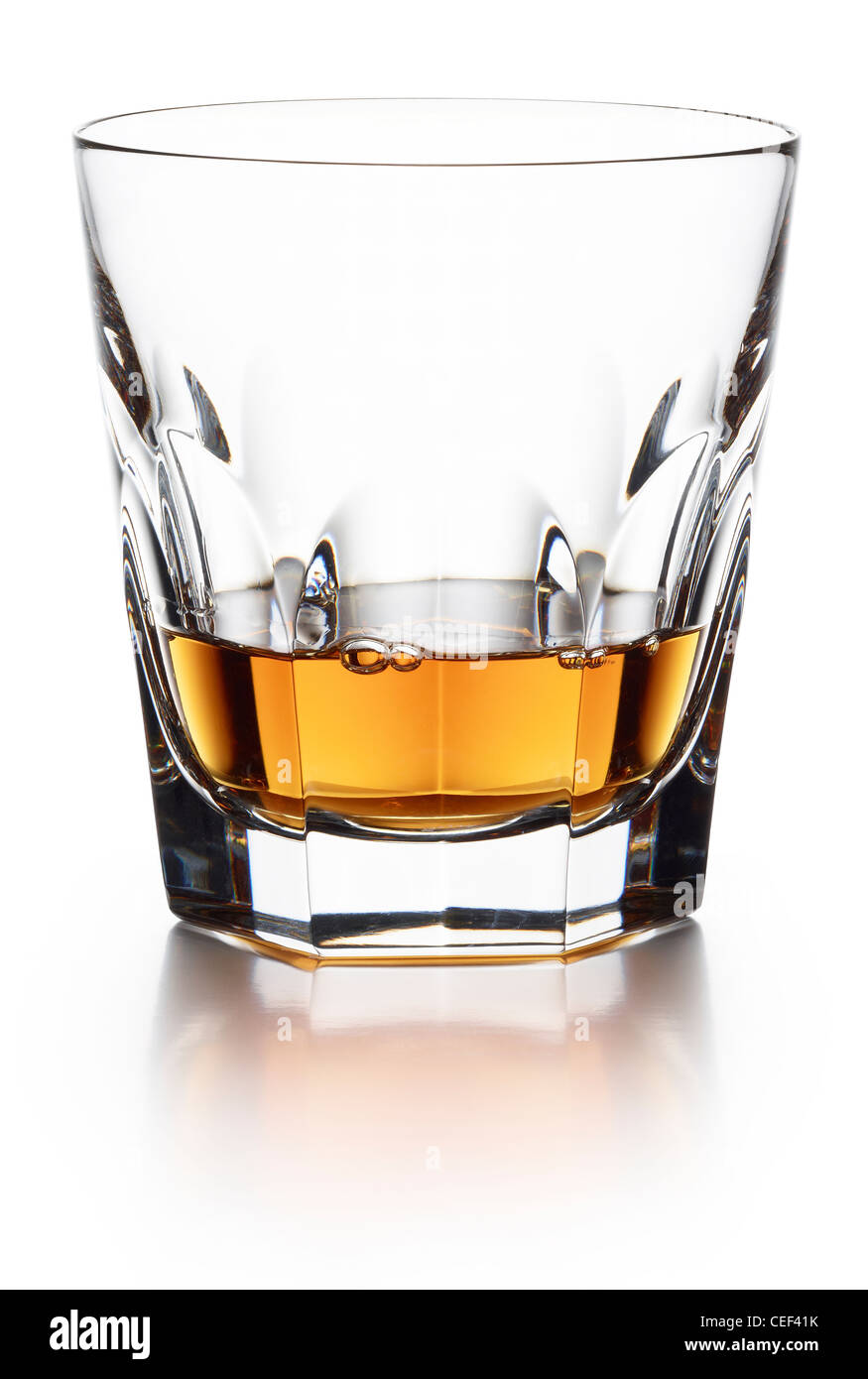 Vaso de Whisky bebidas alcohólicas Foto de stock