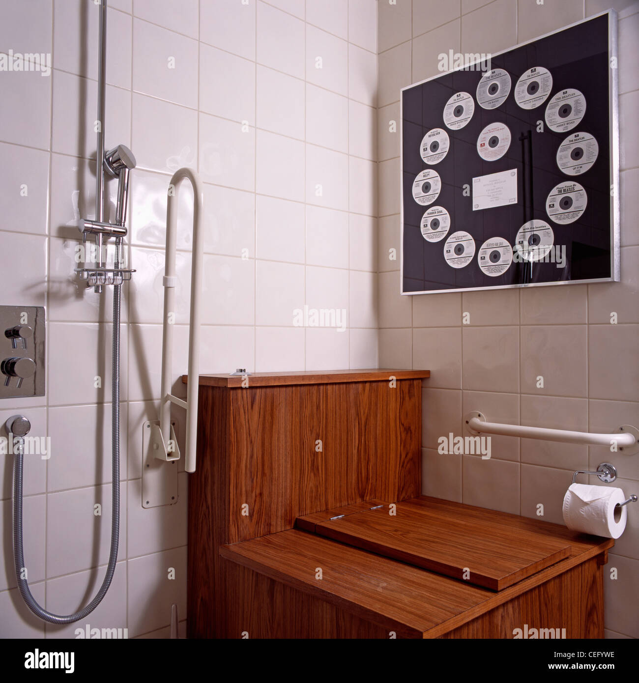 Enmarcada por encima de discos de platino con paneles de madera de ... Enmarcada por encima de discos de platino con paneles de madera de ...