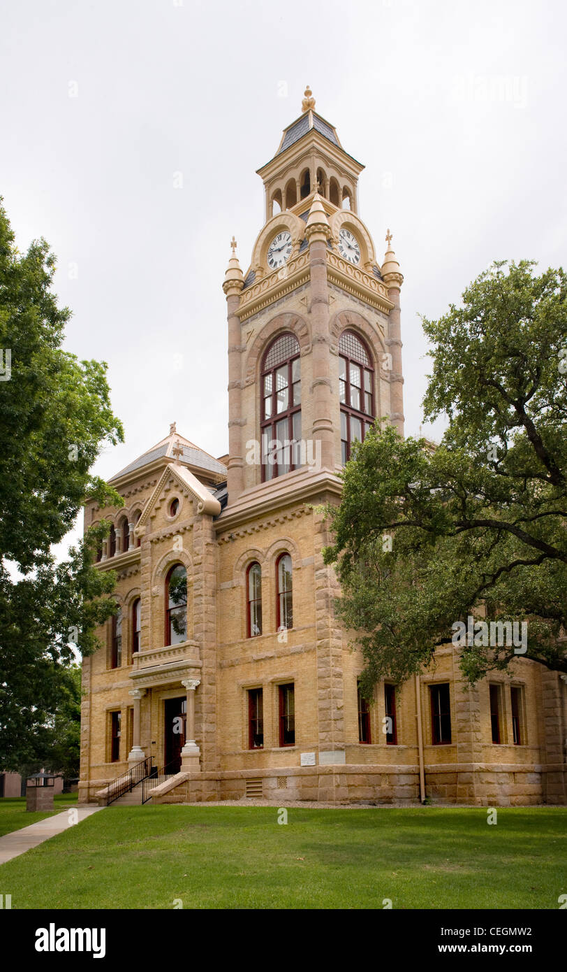 Llano Texas Court House Court House. Vista delantera. Foto de stock