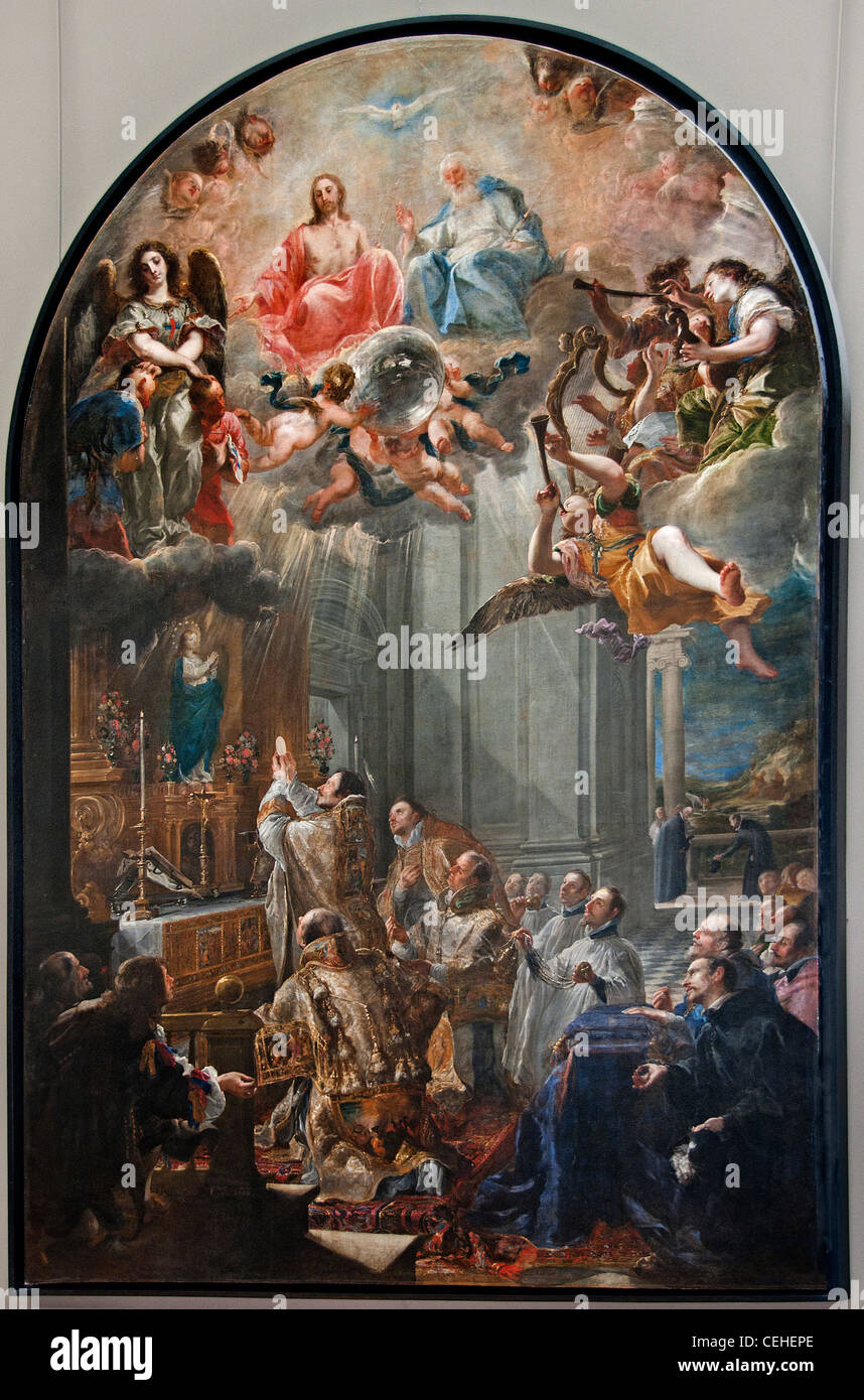 Masa de la fundación de la Santísima Trinidad 17C. Juan Carreño de Miranda Español 1614-1685 Foto de stock