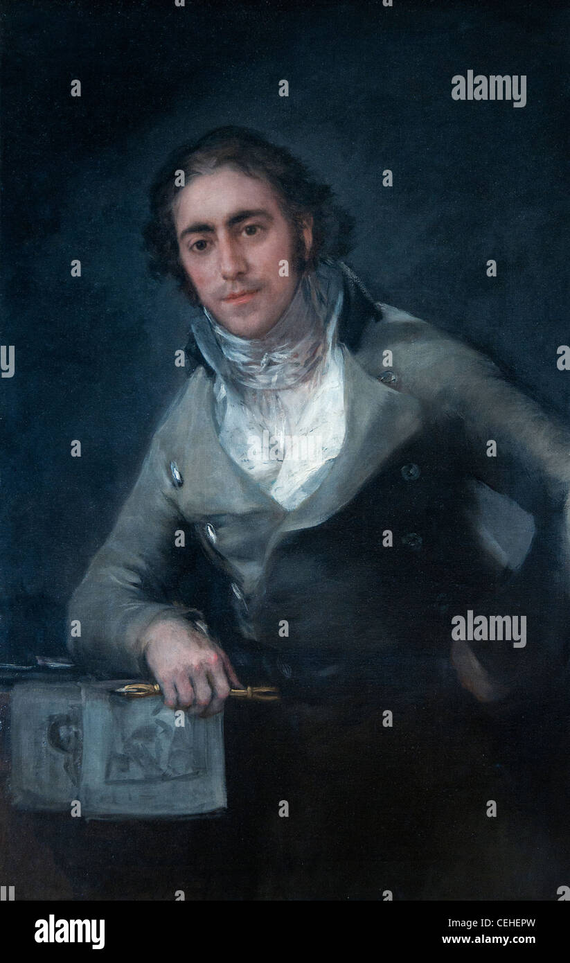 Retrato de Don Evaristo Pérez de Castro por Francisco de Goya Lucientes Español España 1818 Foto de stock
