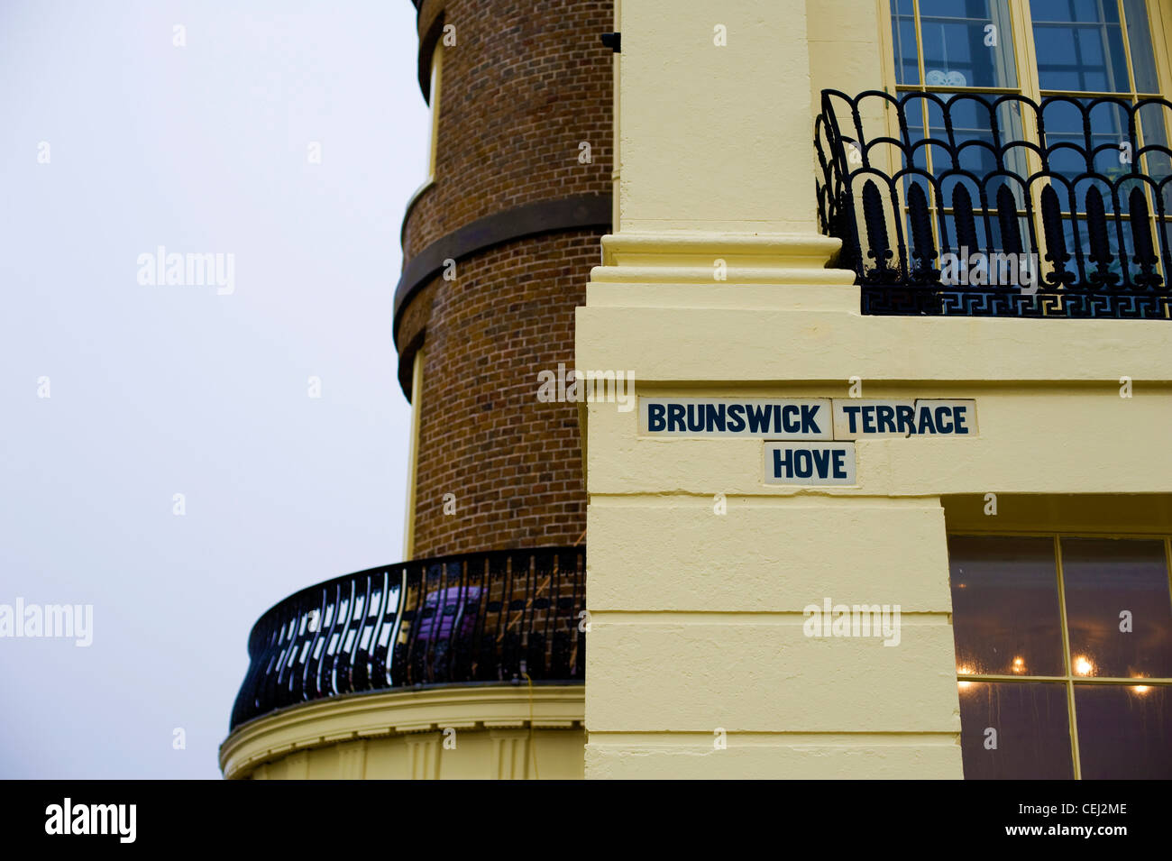 Brunswick Terrace, Hove, la ciudad de Brighton y Hove, East Sussex, Inglaterra, Reino Unido. Foto de stock