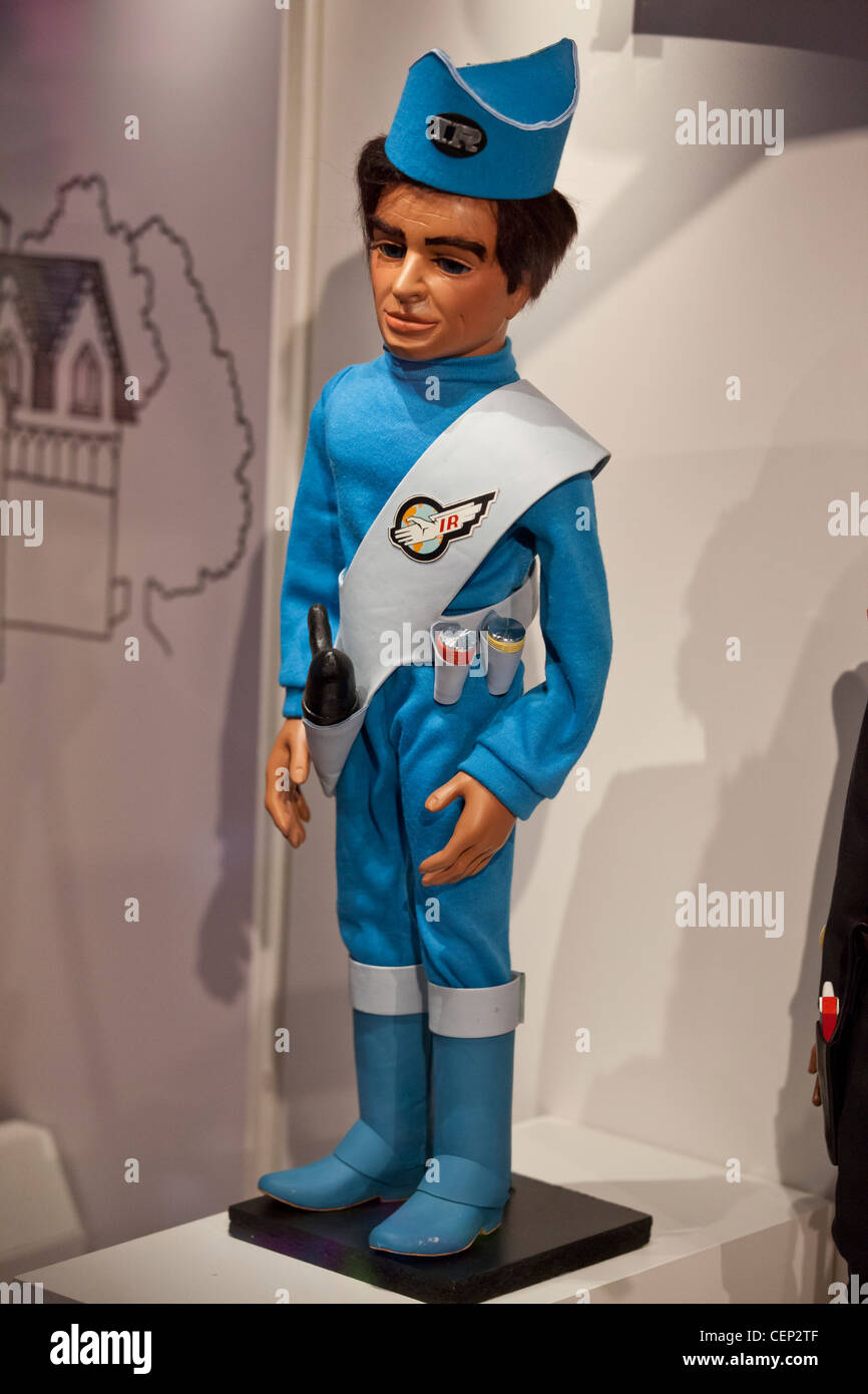 Scott Tracy personaje doll Thunderbirds de la famosa serie de televisión de los años setenta. Foto de stock