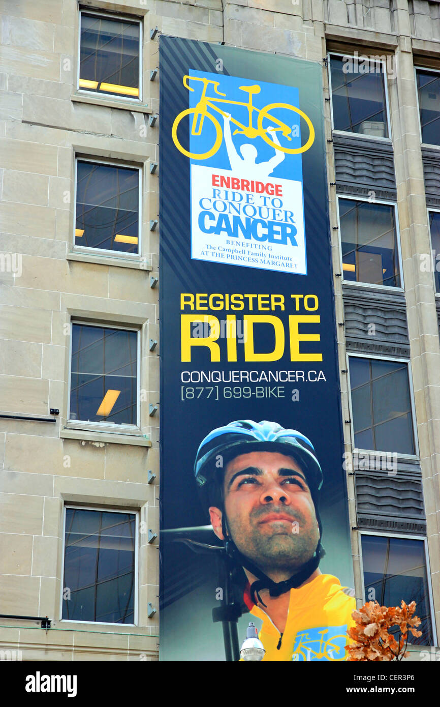 Viaje a conquistar el cáncer Banner Foto de stock