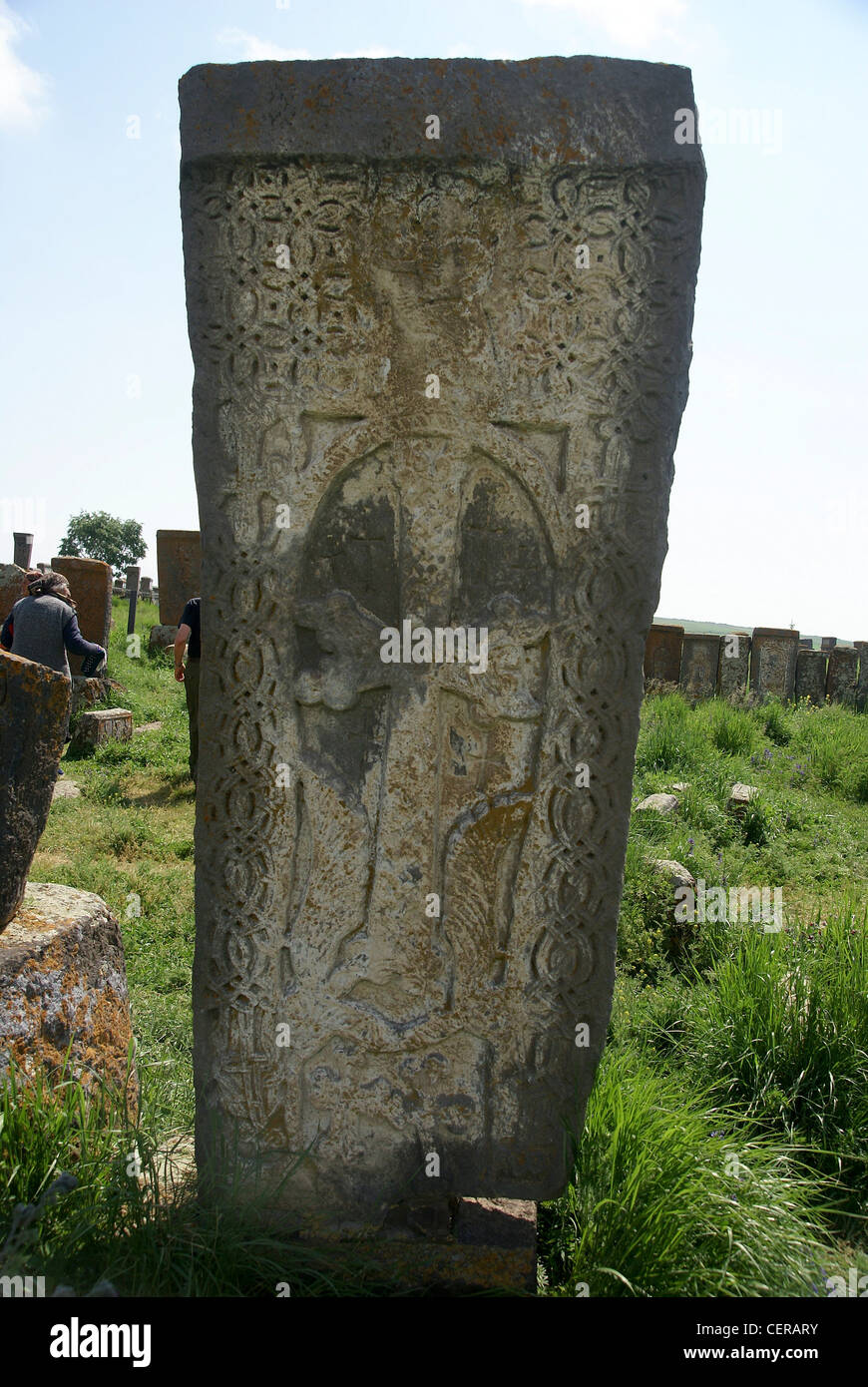 Armenia, el lago Sevan, cementerio de Noraduz Foto de stock