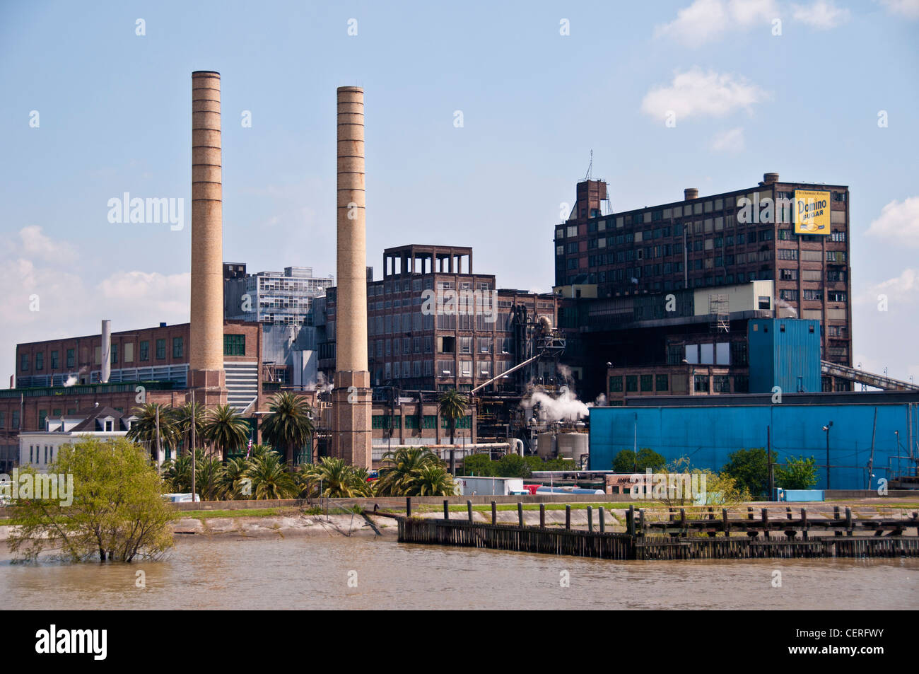 La refinería Chalmette de Domino Sugar en el Río Mississippi, en las afueras de Nueva Orleáns