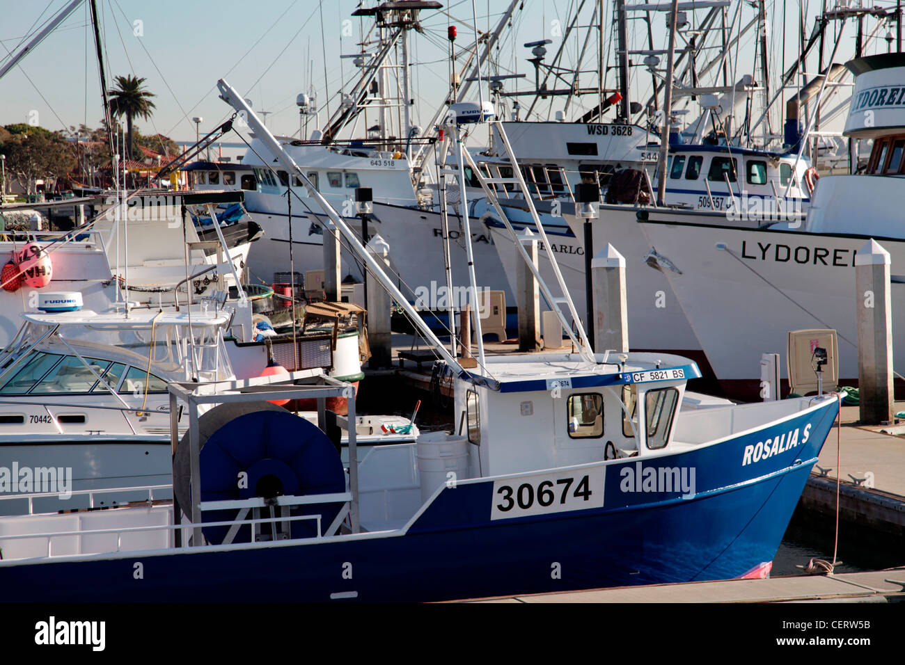 La flota pesquera de atún, San Diego, California, EE.UU. Foto de stock