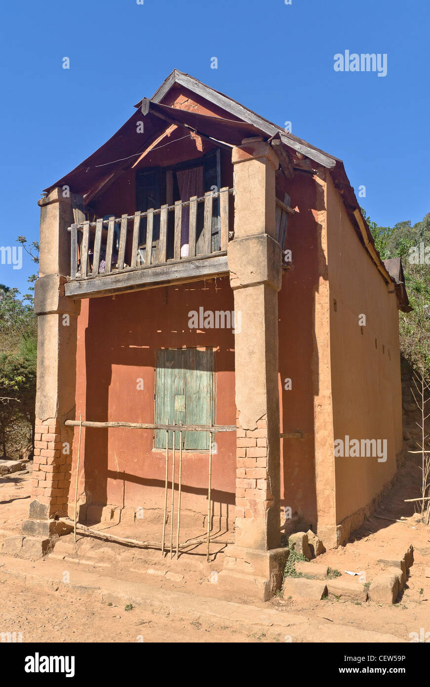 La arquitectura típica del altiplano malgache Fotografía de stock Alamy