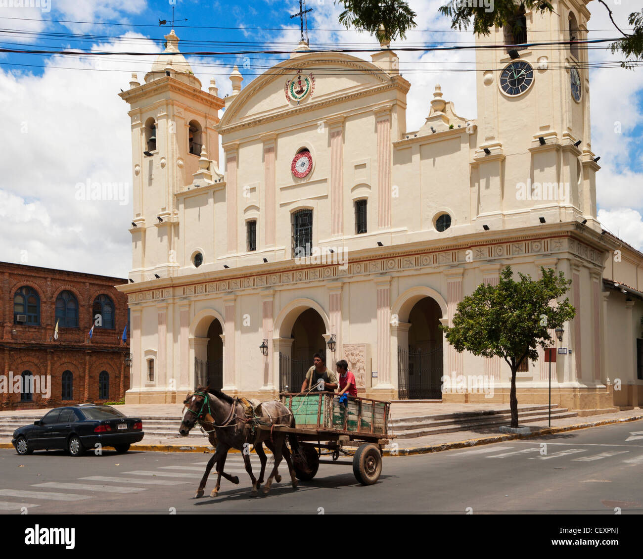 Catedral católica de capital Asuncion Paraguay Foto de stock