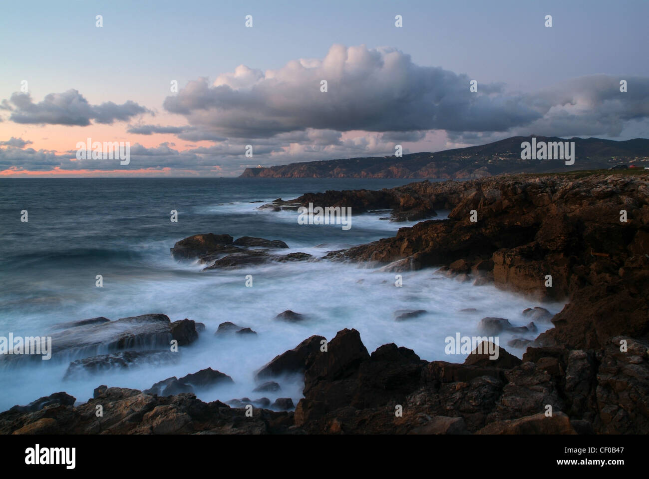 Guincho Cascais Serra de Sintra, Cabo da Roca cape Foto de stock