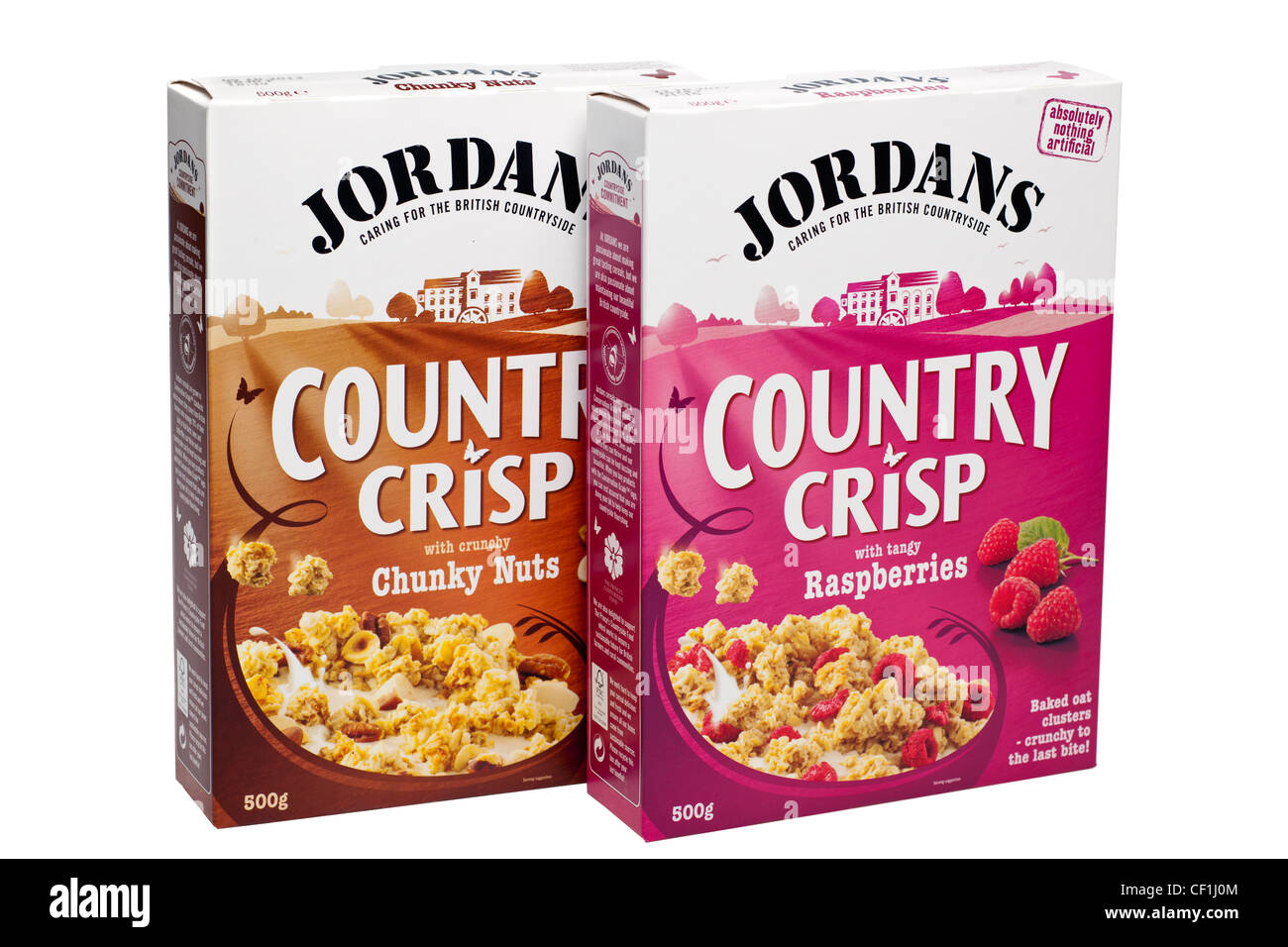 Dos cajas de cereales crujientes País Jordans Fotografía de stock Alamy