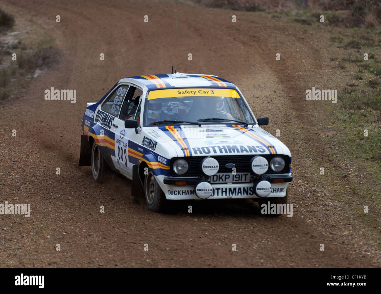 Coches de realizar en el Rallye Sunseeker 2012, primera ronda del Campeonato Británico de Rallyes, BRC. Foto de stock