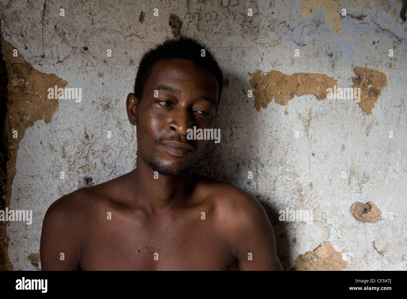 Retrato de un residente de la Ciudad de Piedra de Zanzíbar Tanzania Foto de stock