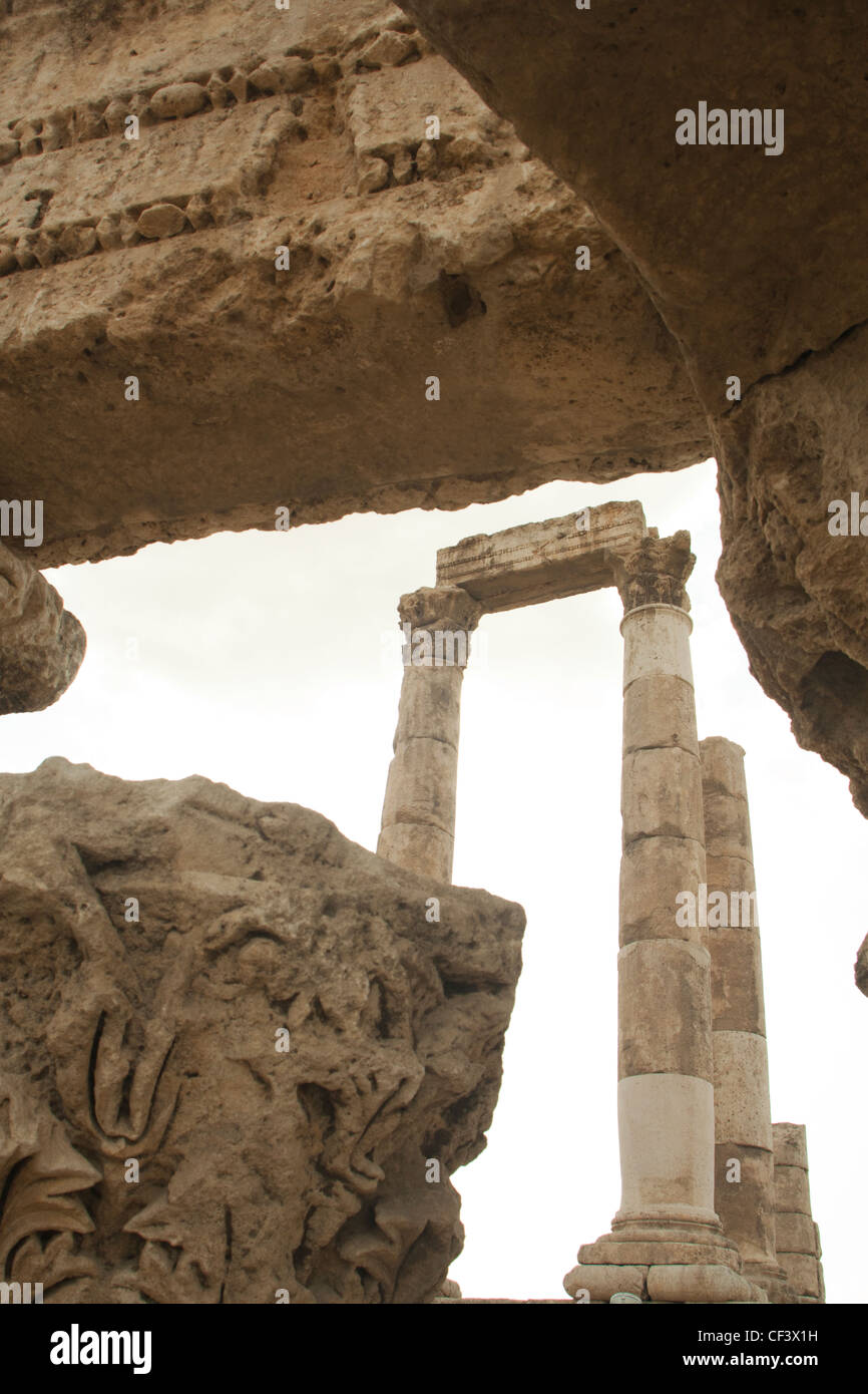 Templo de Hércules, Ammán, Citadel, Ammán, Jordania Fotografía de stock