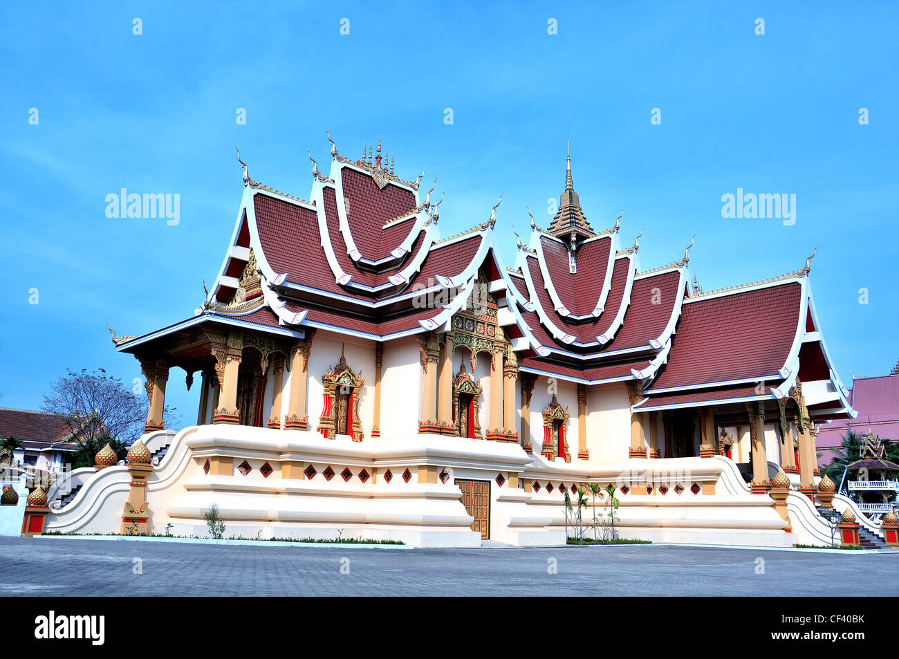 Templo de Vientiane en Laos Foto de stock