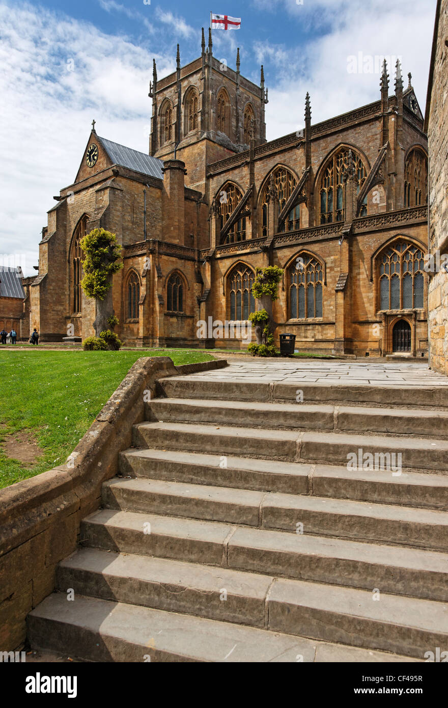 La Iglesia de la Abadía de Santa María la Virgen en Sherborne, también conocida como la Abadía de Sherborne. Foto de stock
