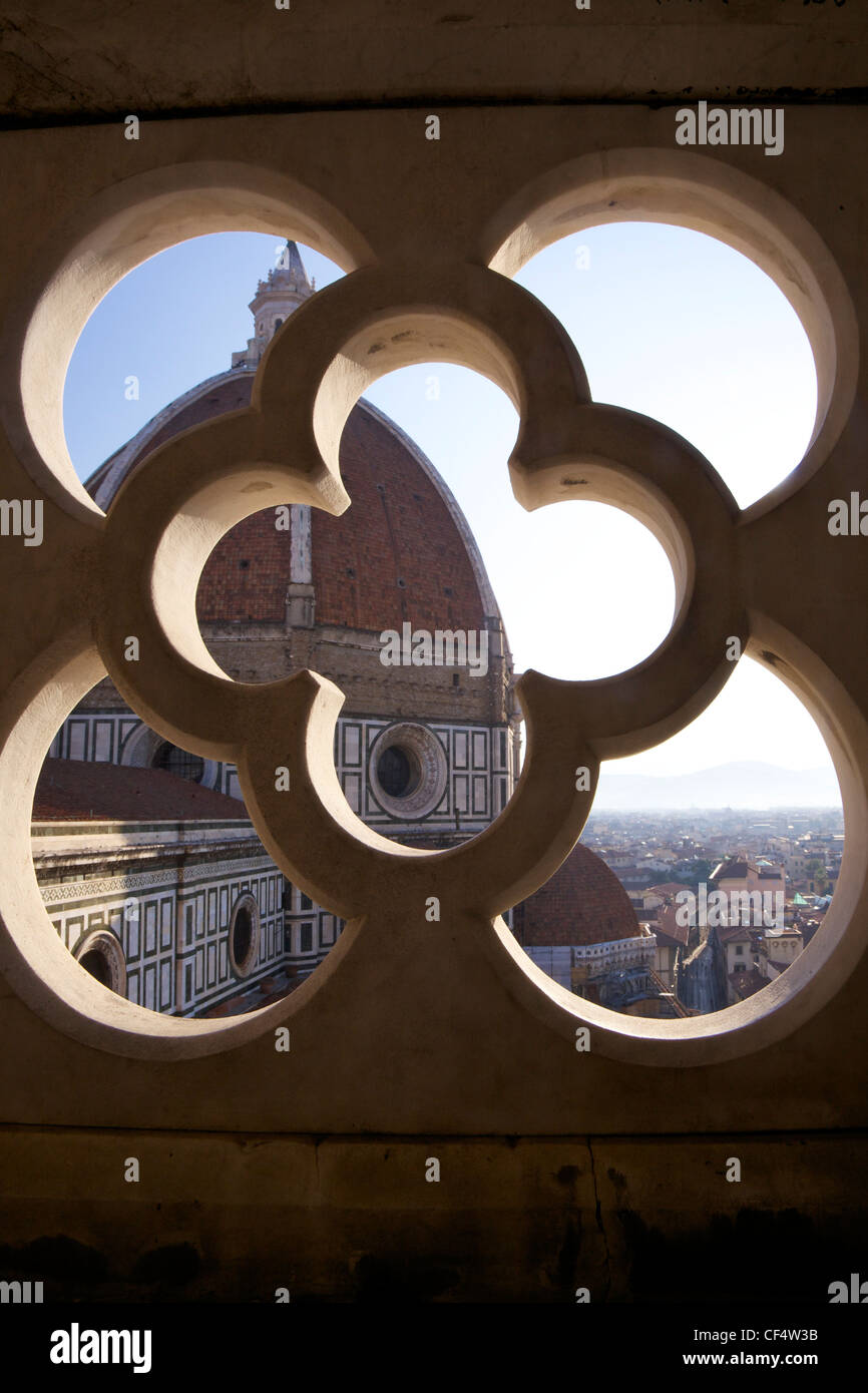 Vista desde el Campanile di Giotto, Campanario del Duomo, Florencia, Toscana, Italia, Europa Foto de stock