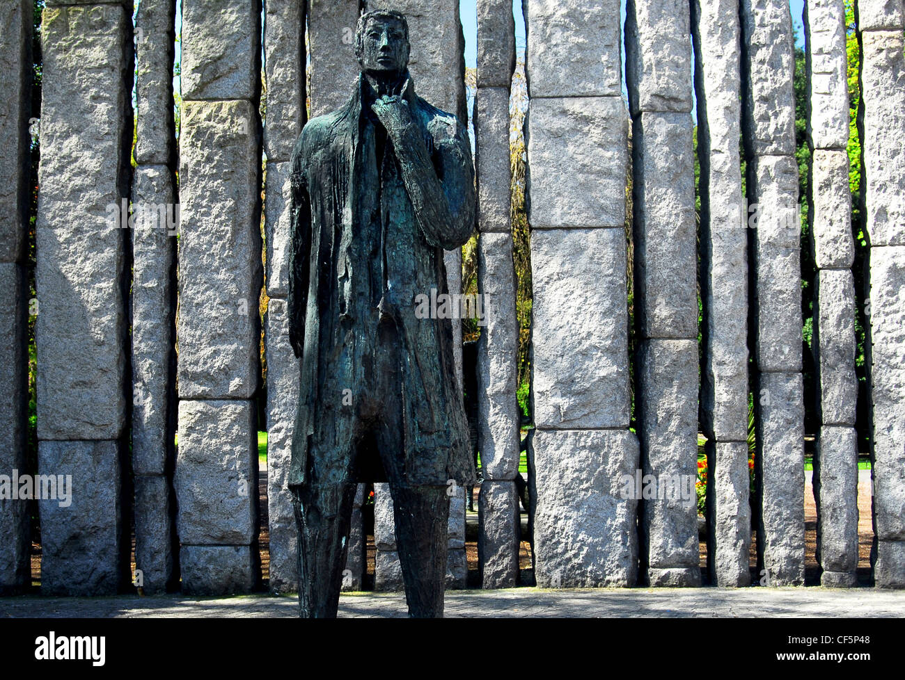 Estatuas de St Stephen's Green de Dublín. Foto de stock