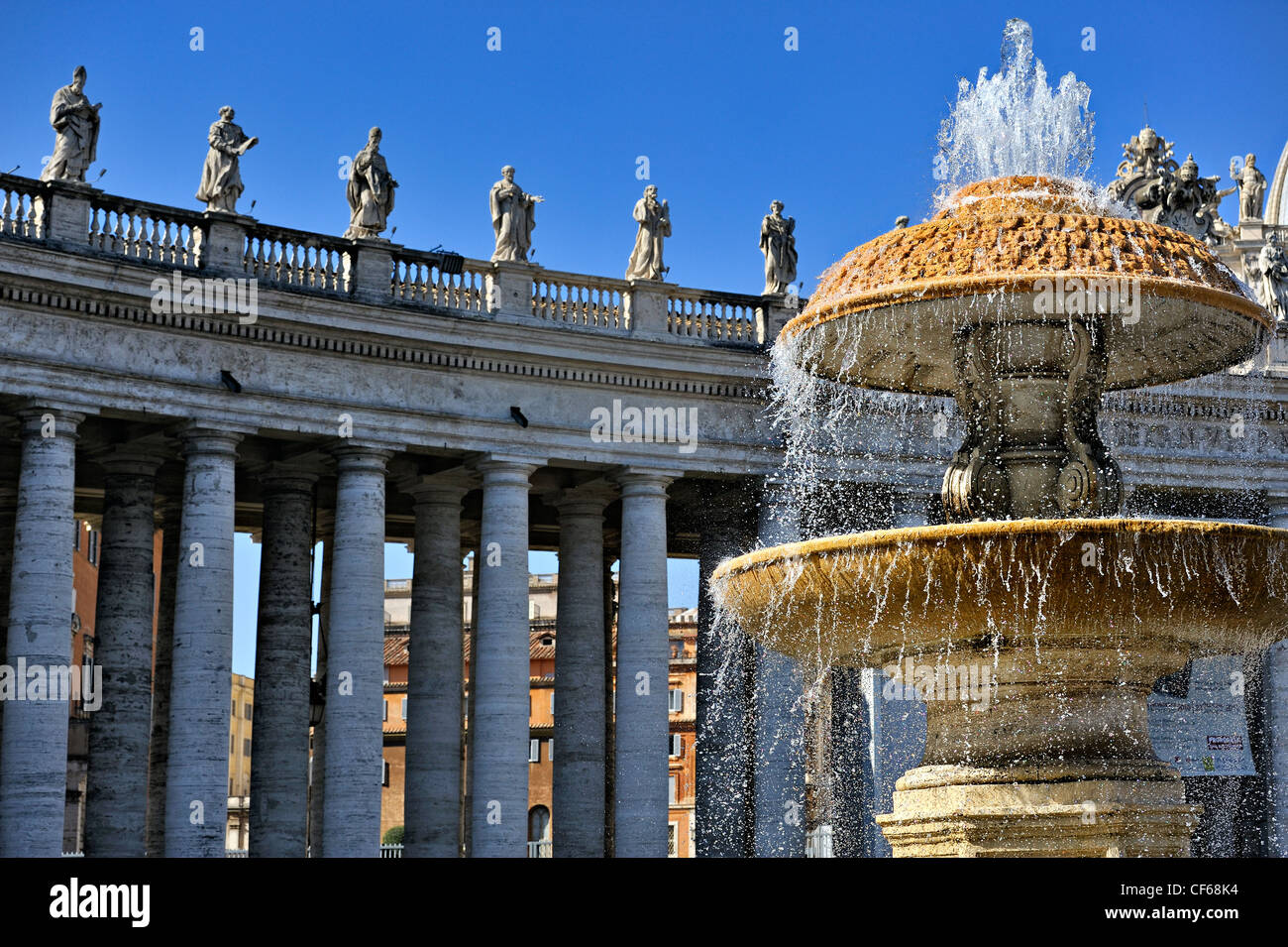 La plaza San Pedro, el Vaticano, Roma, Italia. Foto de stock