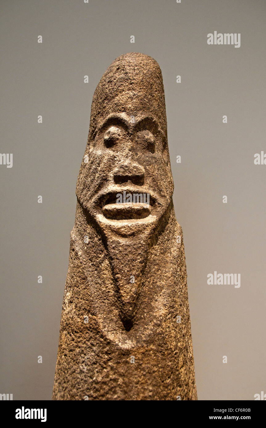 Escultura Ejagham antes del 16 Siglo, Nigeria África emblema de la sociedad secreta Eblabu Foto de stock