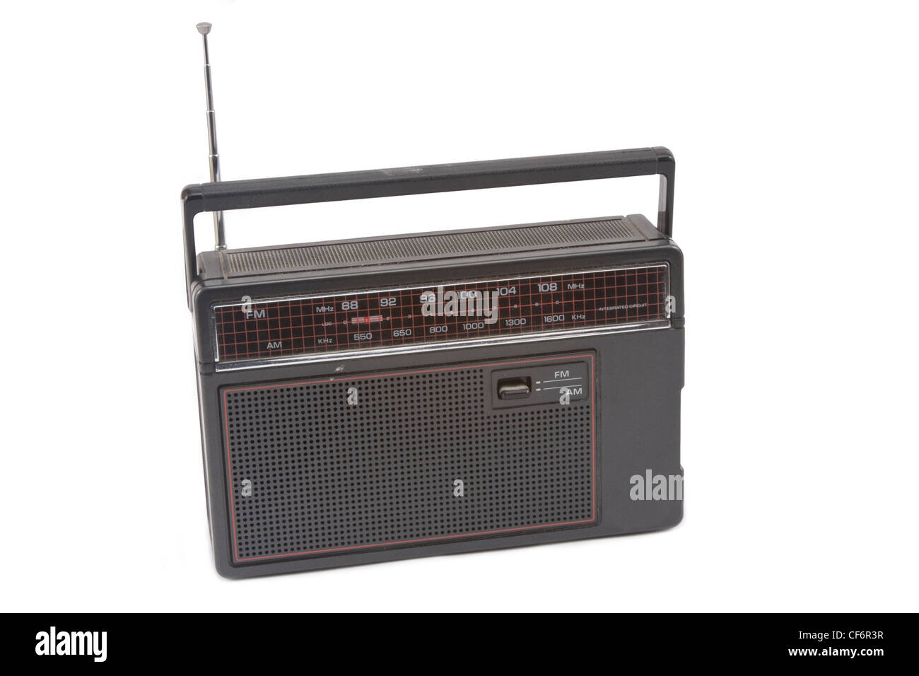 Radio transistor antiguo sobre fondo blanco Fotografía de stock Alamy