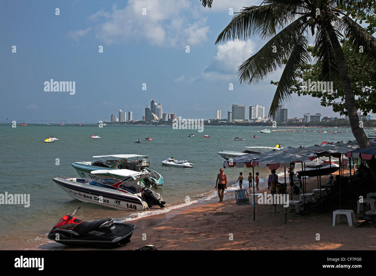 La playa de Pattaya, Tailandia Foto de stock