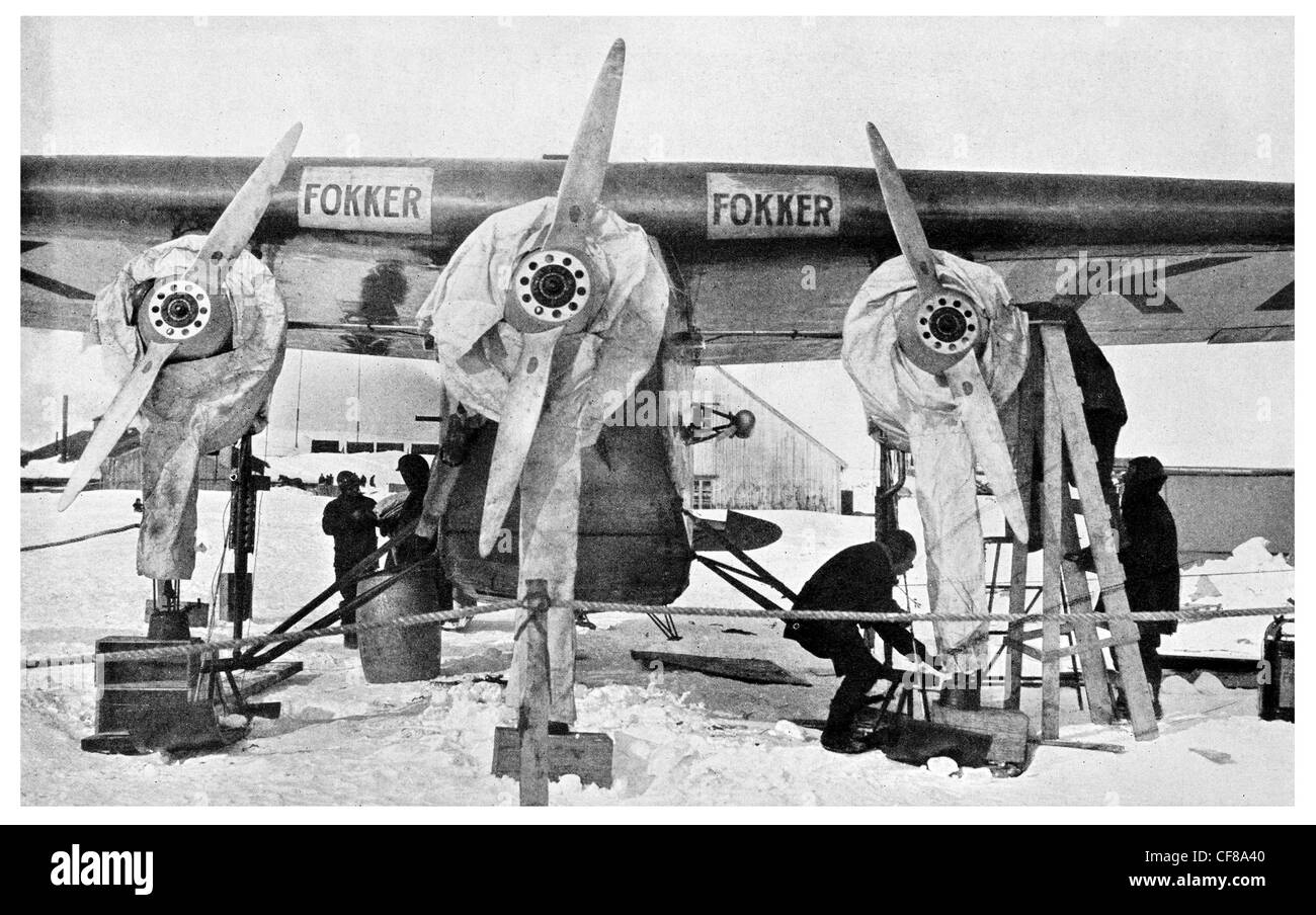 1926 Avión Trimotor Fokker Polar Byrd Foto de stock