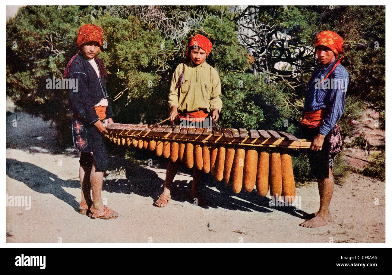 1926 Instrumento musical nacional de Guatemala marimba Fotografía de