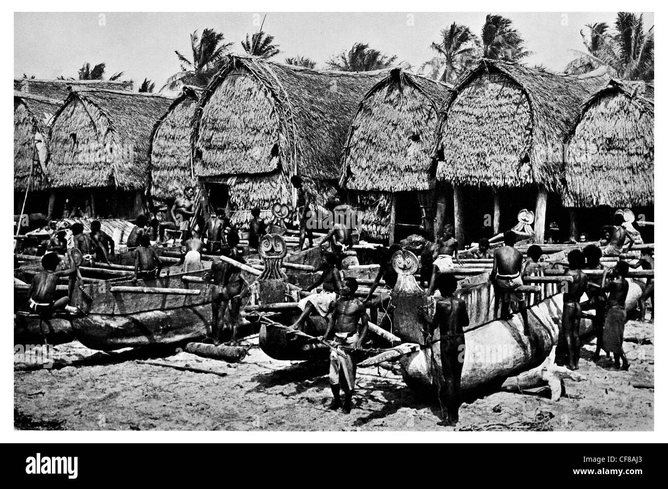 Mailu Regata Papúa Nueva Guinea 1927 Foto de stock