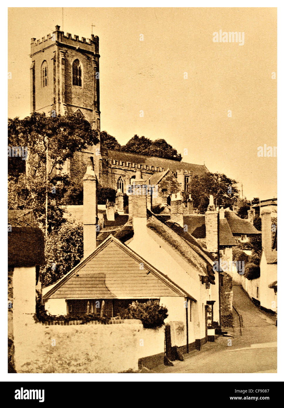 Iglesia en Minehead Somerset South West England Europa Reino Unido turismo capilla torre religión Foto de stock