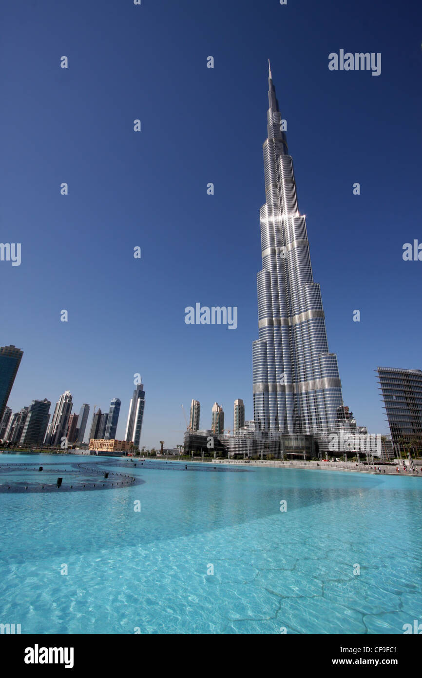Dubai, Burj Khalifa Foto de stock