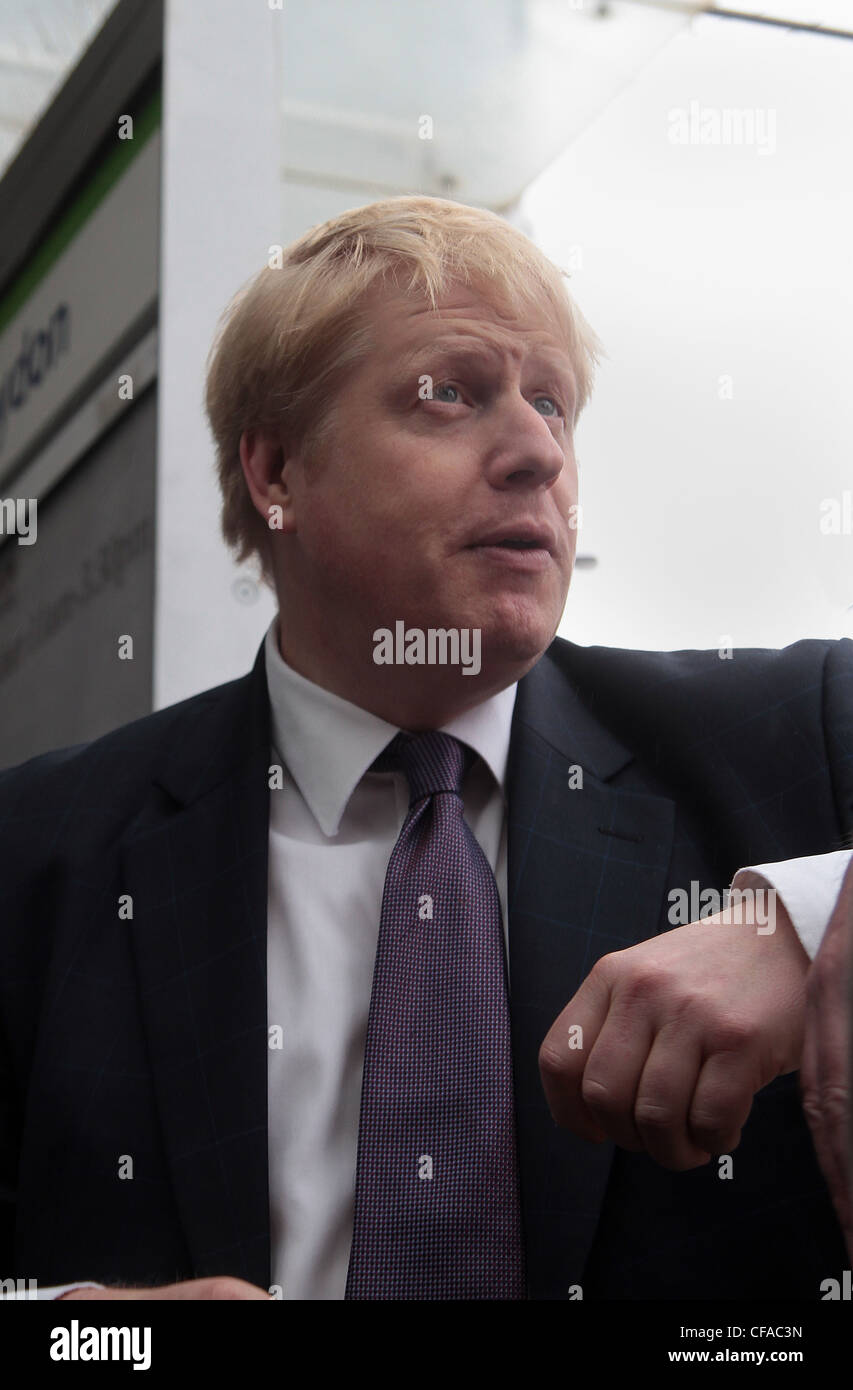 El alcalde Boris Johnson Foto de stock