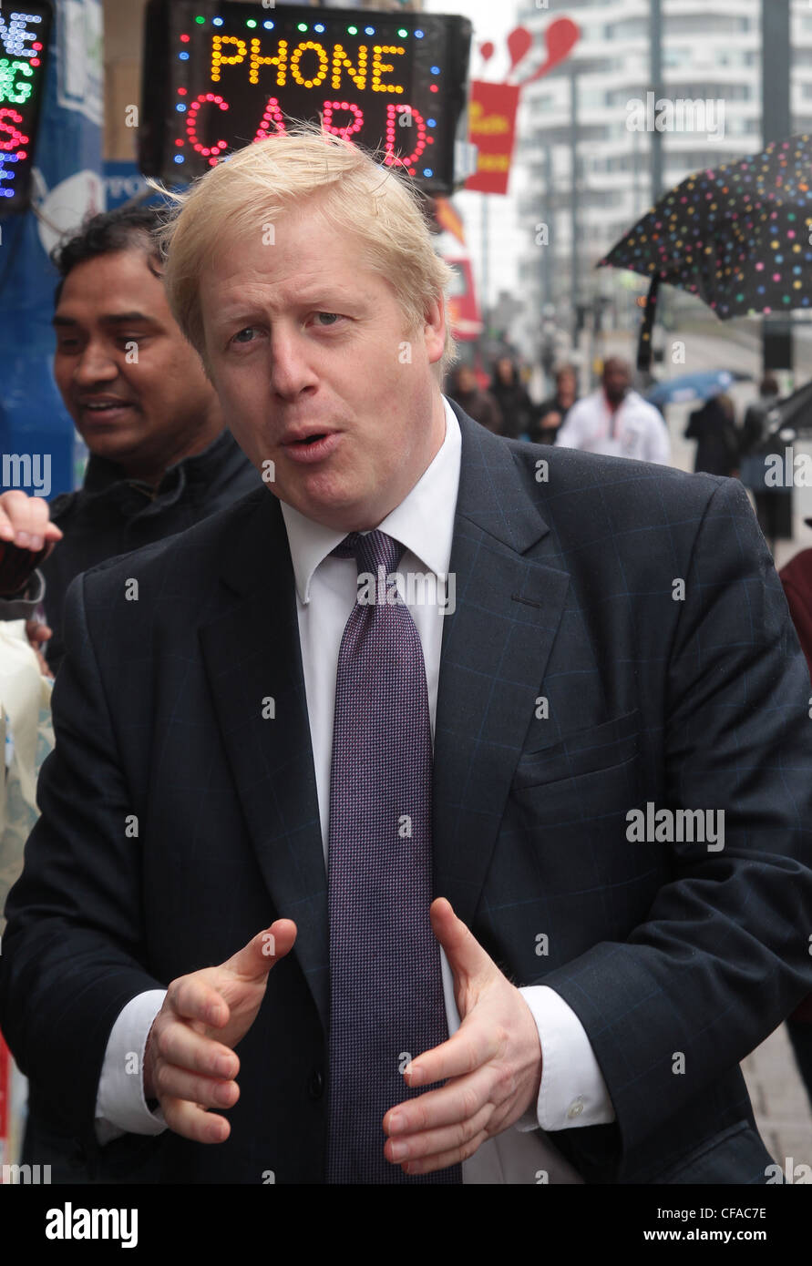 El alcalde Boris Johnson Foto de stock