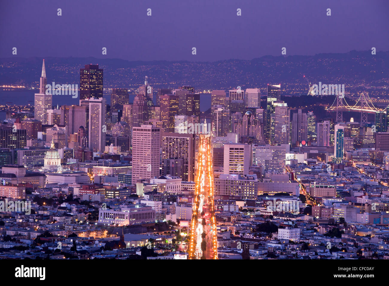 Ee.Uu., país, Estados Unidos, California, San Francisco, la ciudad, el centro de la ciudad, Market Street, la arquitectura, la bahía, en el centro de la ciudad, famosos, Mark Foto de stock