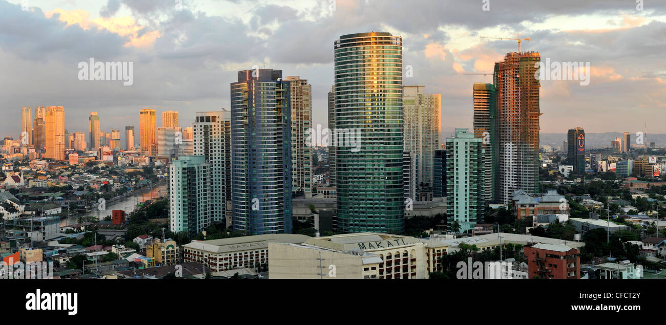 Vista de Makati, Manila, Filipinas, el sudeste de Asia, Asia Foto de stock