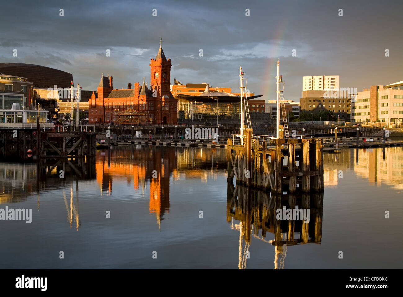 La Bahía de Cardiff, Gales, Reino Unido, Europa Foto de stock