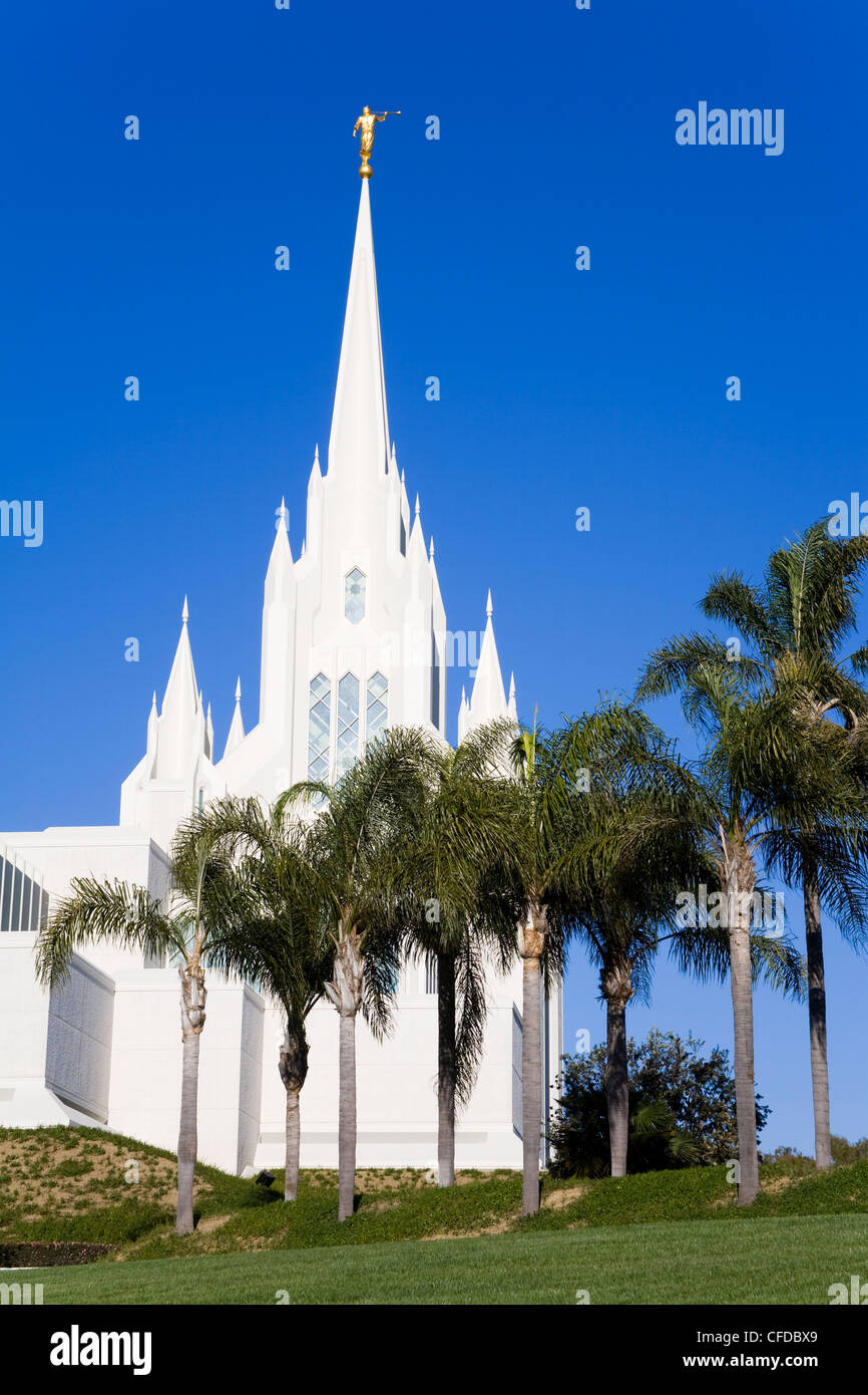 Templo Mormón en La Jolla, en el condado de San Diego, California, Estados Unidos de América, Foto de stock