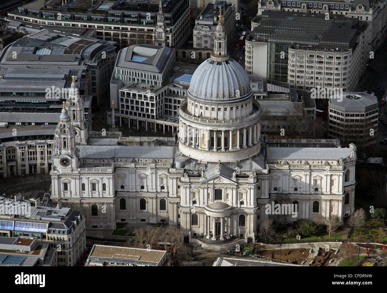 Imagen aérea de la Catedral de San Pablo, Londres Foto de stock