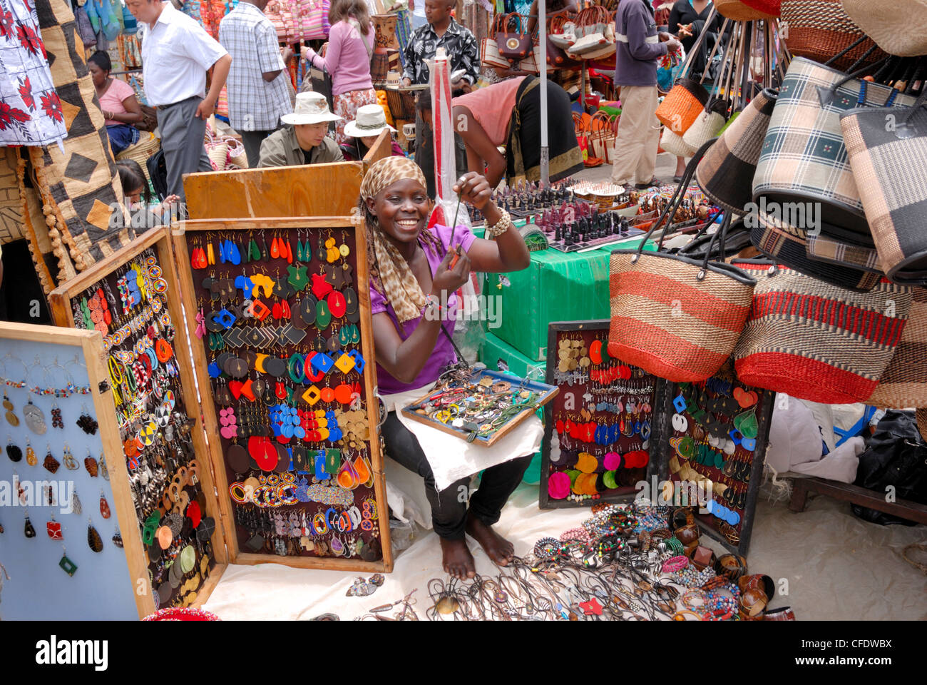 Mercado turístico, Nairobi, Kenia, África oriental, África Foto de stock