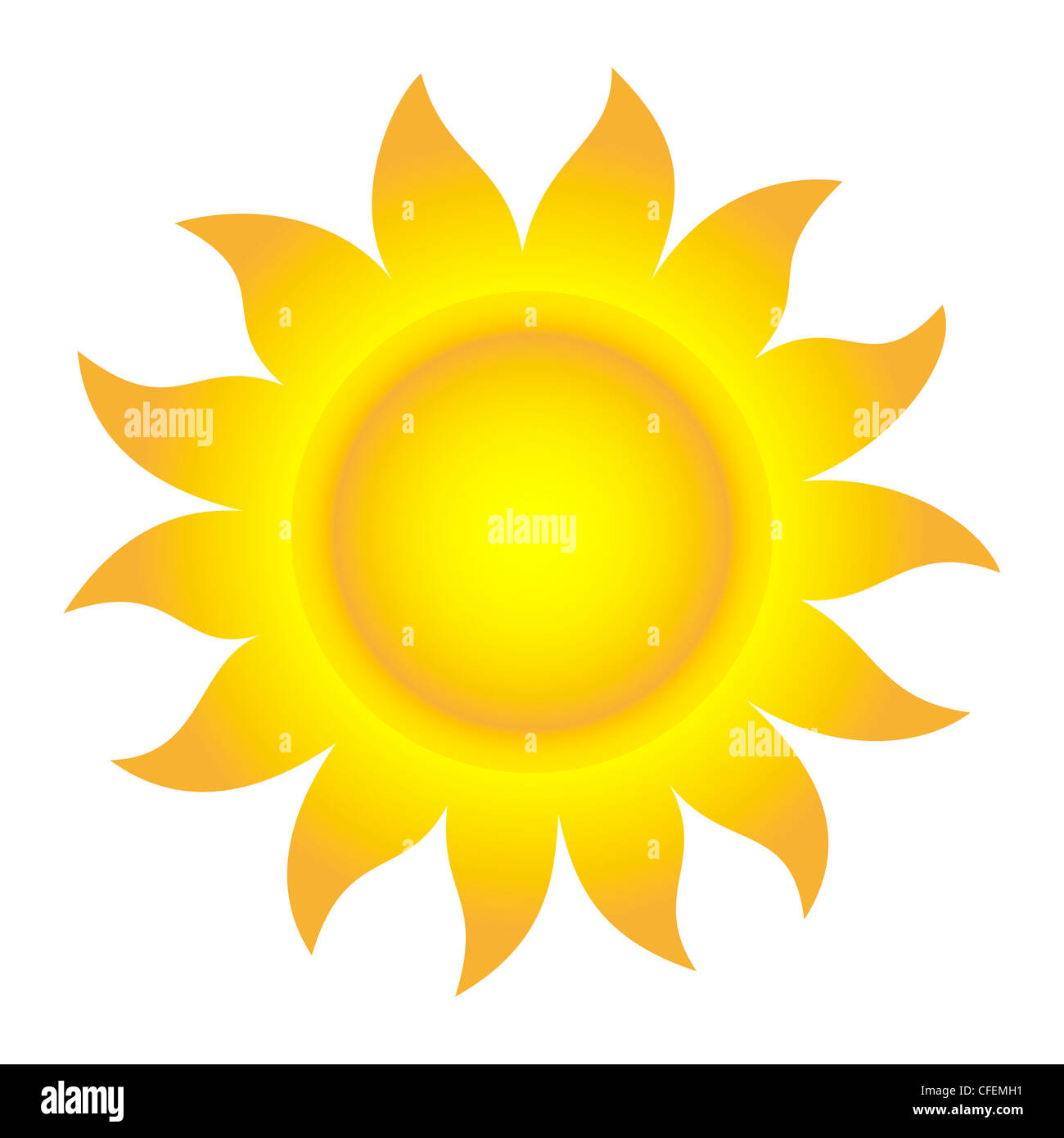 Ilustración vectorial de la abstracción de Sun Foto de stock