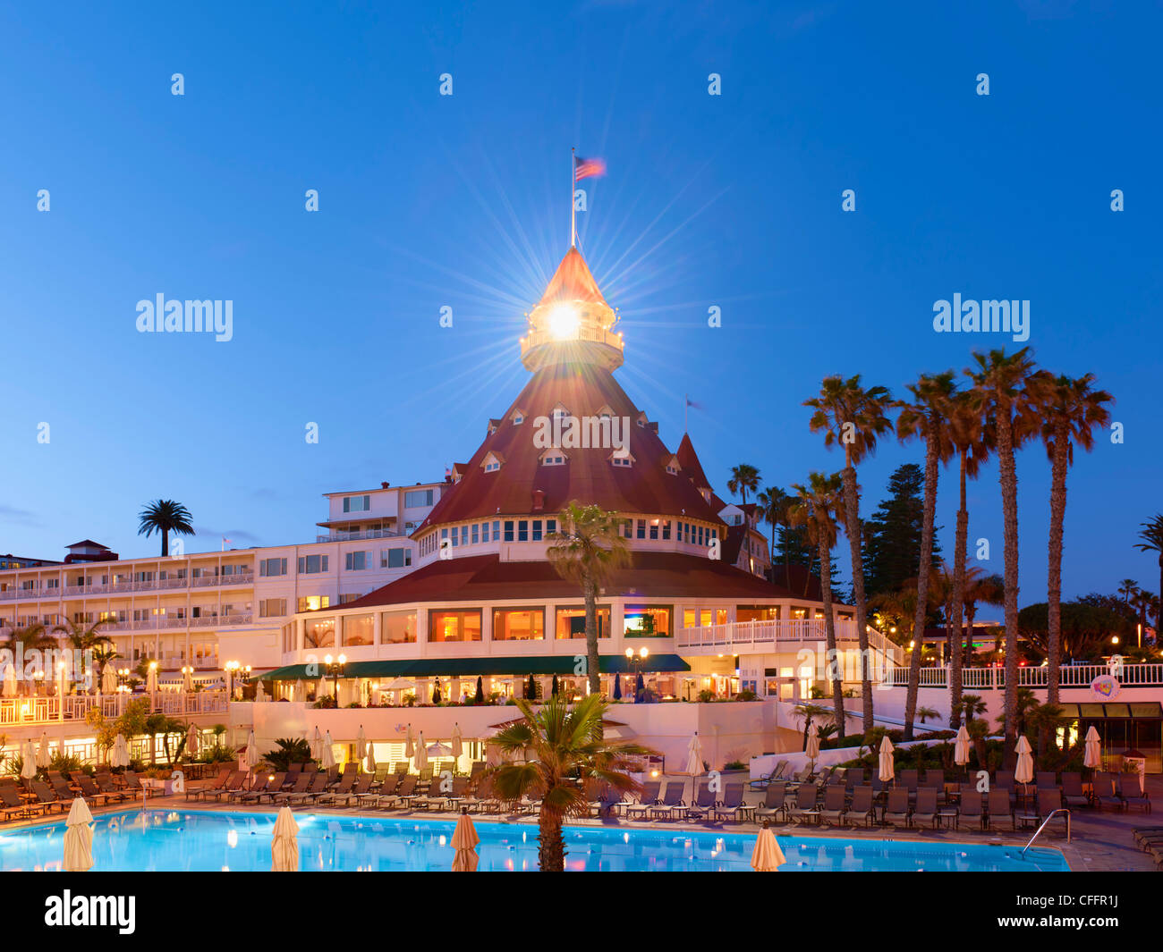 Hotel del coronado resort de playa victoriano de madera fotografías e
