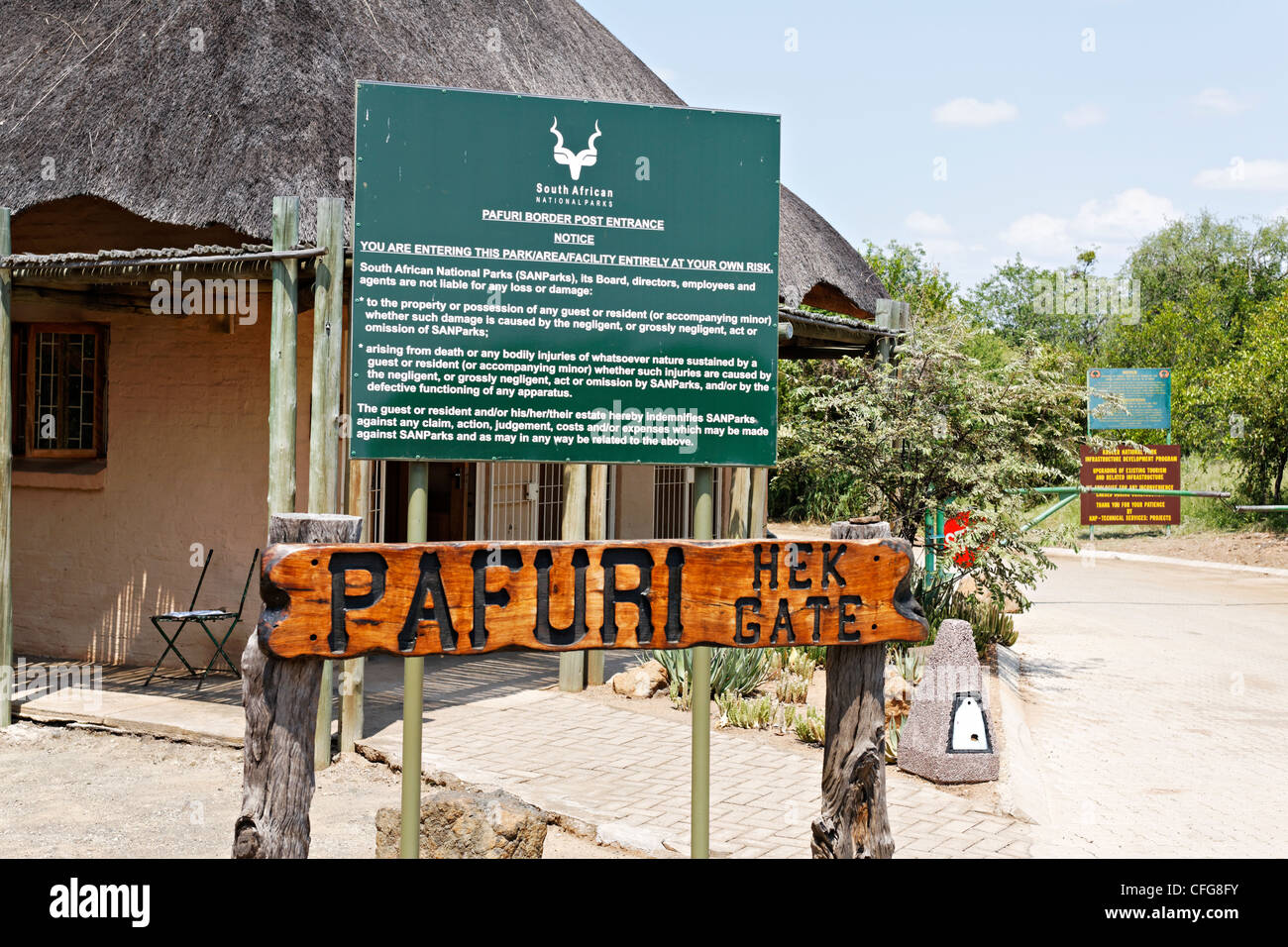 Pafuri Gate, el Parque Nacional Kruger, Sudáfrica Fotografía de stock