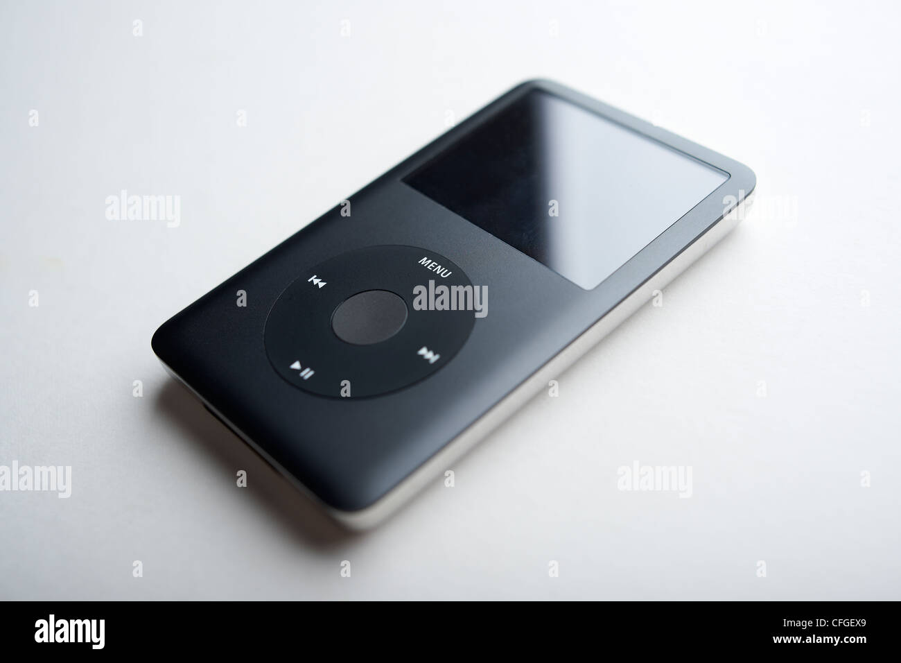 Apple iPod Classic negro 160 GB Foto de estudio Foto de stock