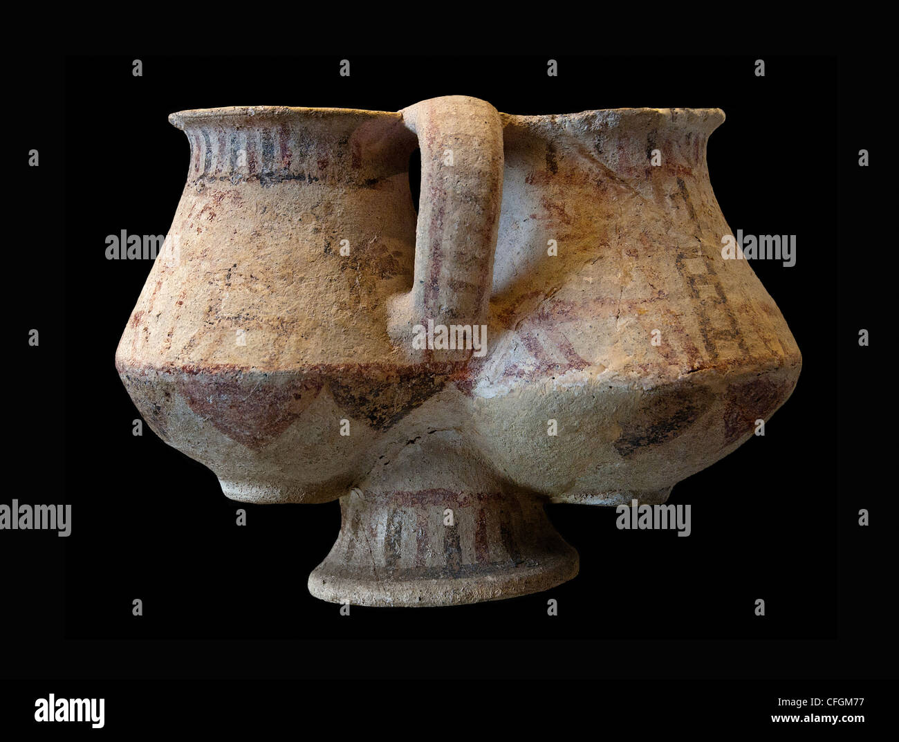 Erizo imitación local rhyton micénicos12 - 13% de la Edad del Bronce BC Ras Shamra Ugarit AcropolisUgaritic Latakia Siria Foto de stock
