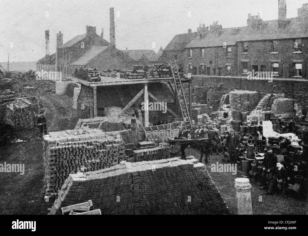 Patio de constructores, John Gough Noake, Wolverhampton, c 1890. Foto de stock