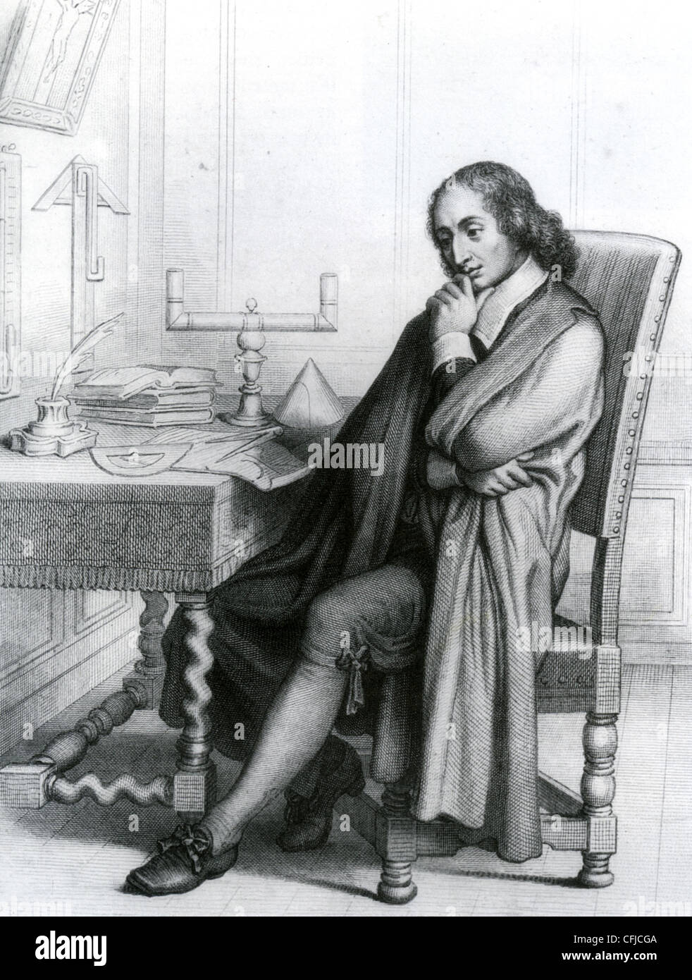 BLAISE Pascal (1623-1662) matemático y filósofo francés Foto de stock