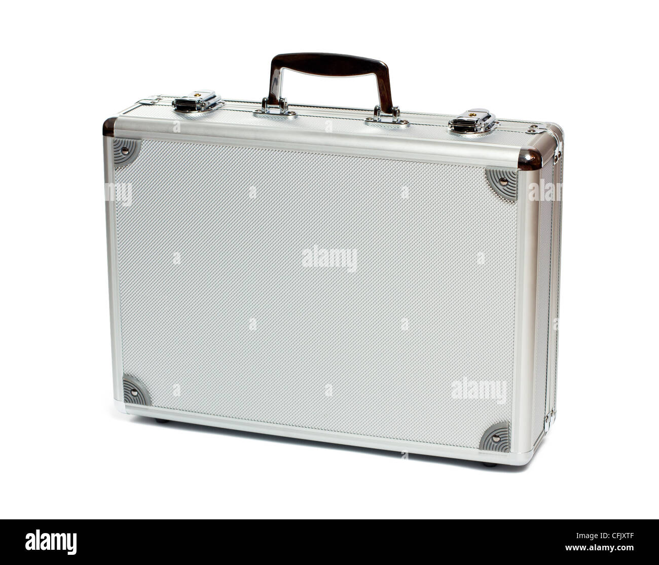 Maleta metálica sobre fondo blanco, maletín metálico Fotografía de stock -  Alamy
