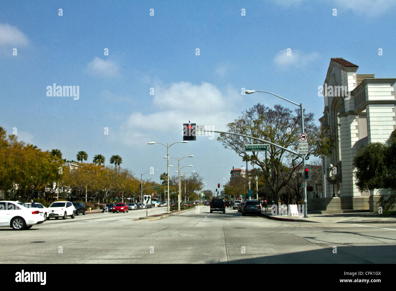 Escena de una calle, en Culver City, California Foto de stock