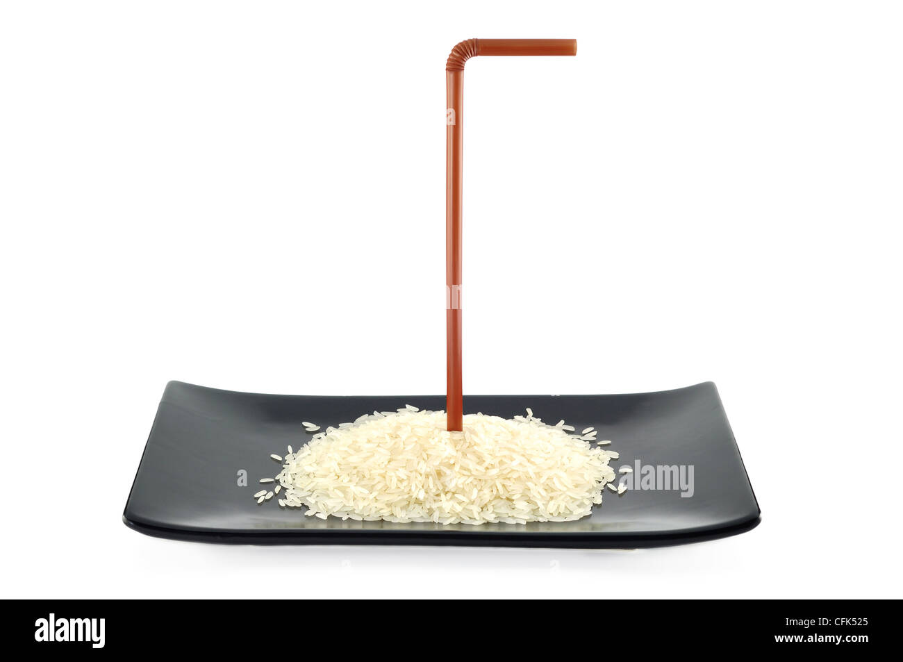 De germen de arroz en dish Foto de stock
